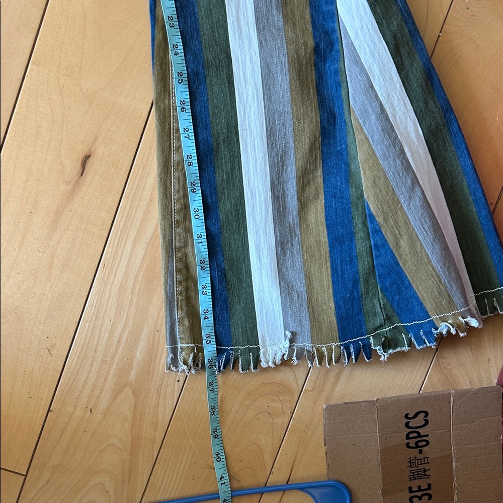 Altar'd State Multicolor Striped Flare Bell Bottom Jeans Size XS - Picture 11 of 15